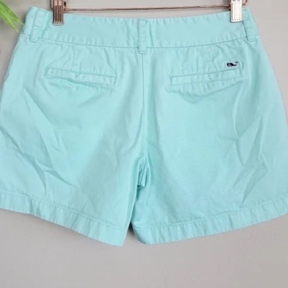 Vineyard Vines Everyday Chino Mint Pastel Green Cotton Mid Rise Shorts 4 - Picture 2 of 7